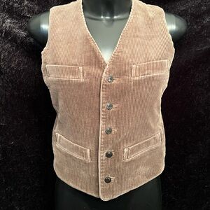 Ralph Lauren Women’s Vintage Brown Corduroy Vest. Size 2
